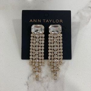 Ann Taylor Rhinestone Crystal Chandelier Earrings